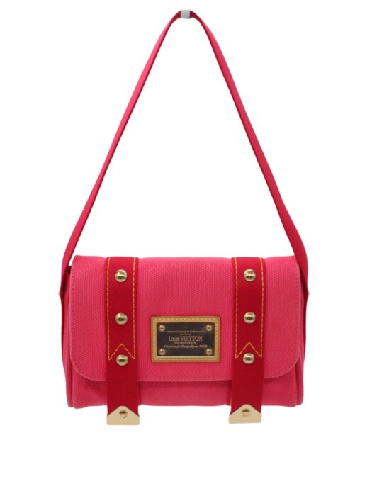 Privato: Borsa Louis Vuitton Antigua Sac Rabat in Tela Rosa Fluo