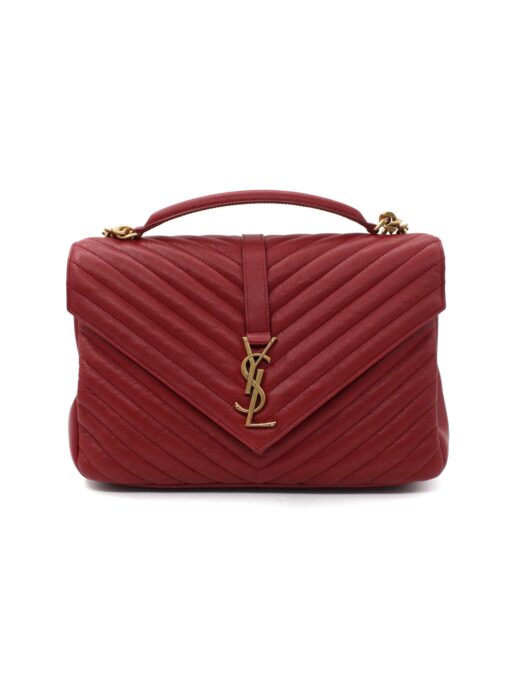 Privato: Borsa Saint Laurent College in Pelle Matelassé Rossa