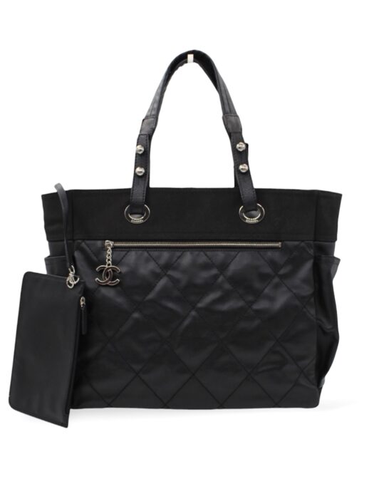 Shopper Chanel Biarritz in Pelle Trapuntata Nera