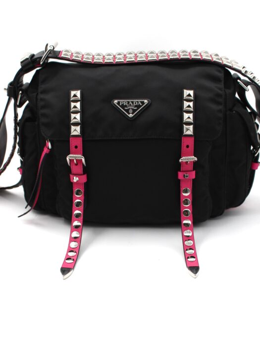 Privato: Borsa Prada Nylon New Vela Borchiata