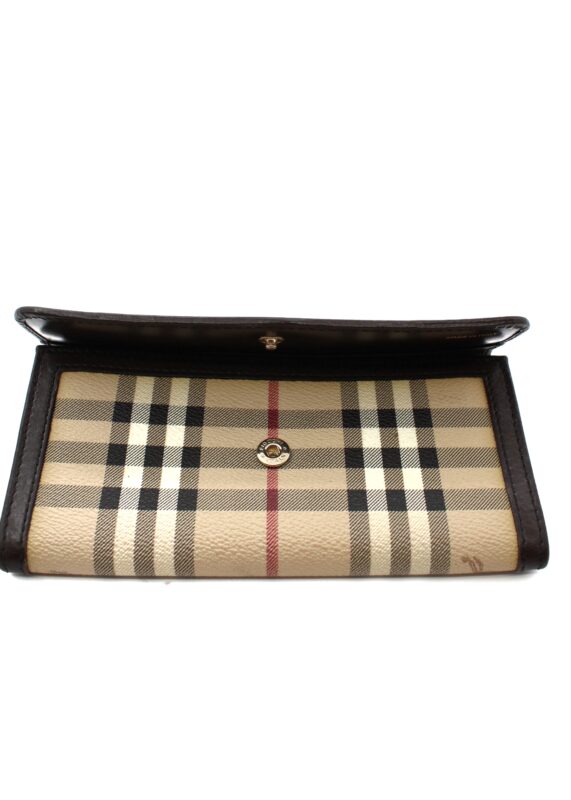 Portafoglio Burberry in tela e pelle