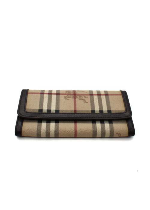Portafoglio Burberry in tela e pelle