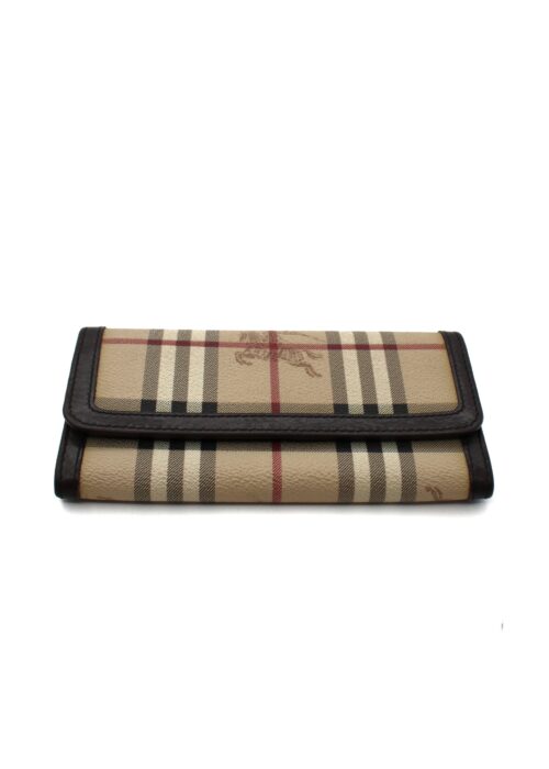 Portafoglio Burberry in tela e pelle