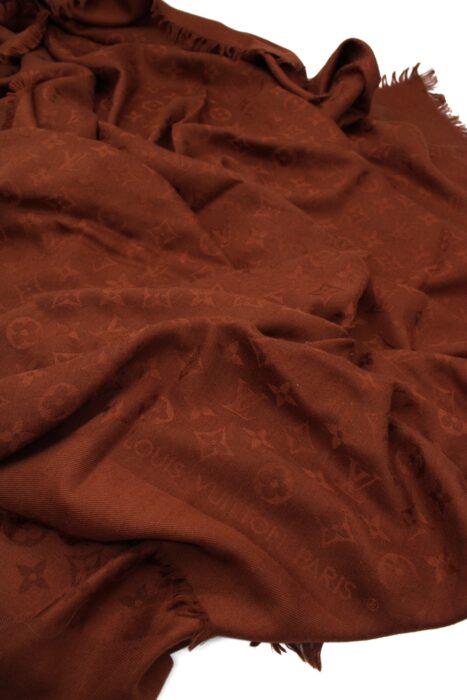 Scialle Louis Vuitton Monogram Marrone