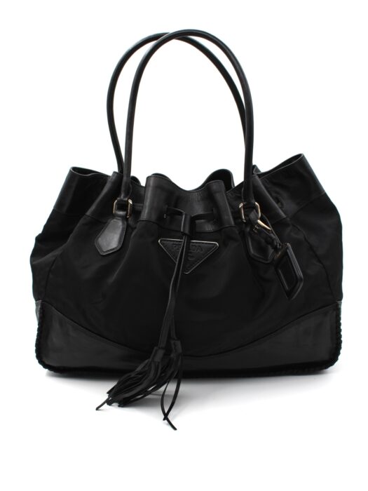Privato: Shopper Prada in Nappa e Tela Vela
