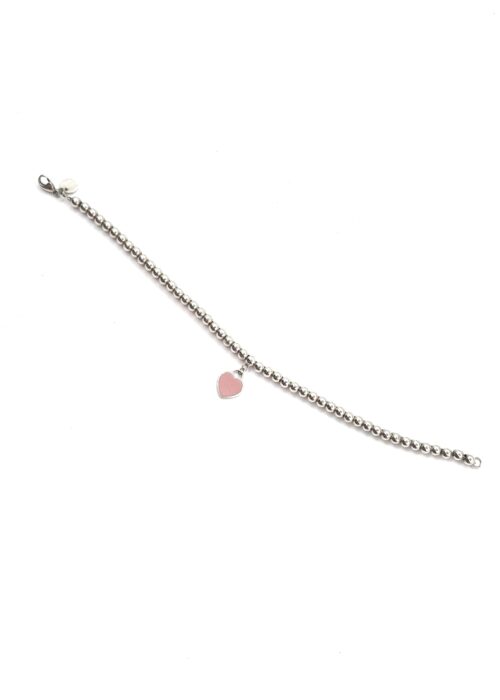 Bracciale Tiffany Bead Heart Tag Rosa