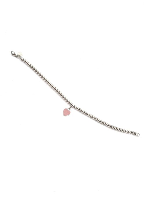 Bracciale Tiffany Bead Heart Tag Rosa