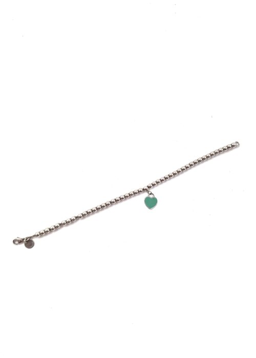 Bracciale Tiffany Bead Heart Tag Verde