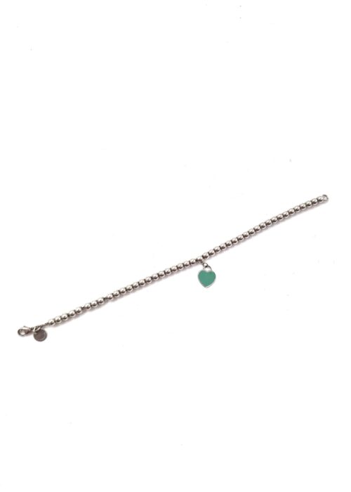 Bracciale Tiffany Bead Heart Tag Verde