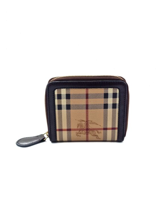 Privato: Portafoglio Burberry in tela e pelle