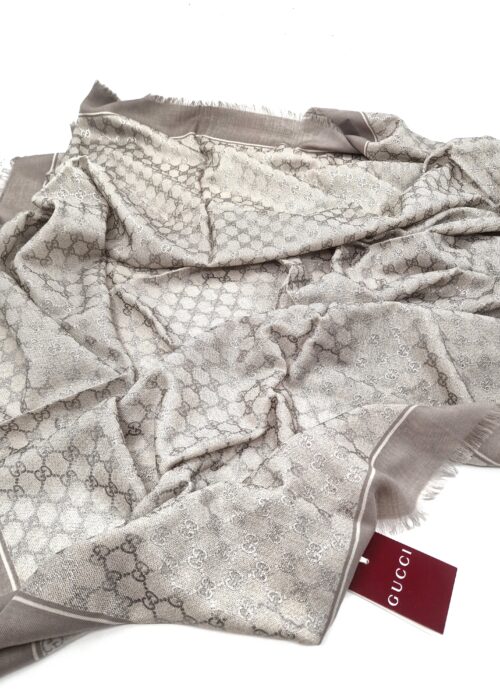 Scialle Gucci GG Argento