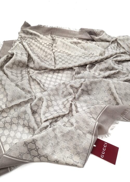 Scialle Gucci GG Argento