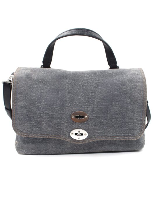 Borsa Zanellato Postina Genova M in pelle denim