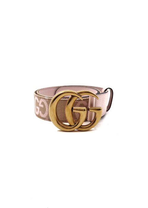 Cintura Gucci Marmont GG in pelle e tessuto