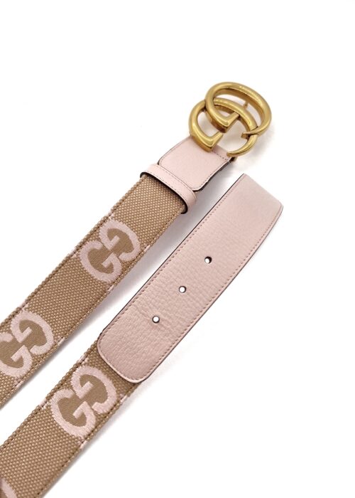 Cintura Gucci Marmont GG in pelle e tessuto