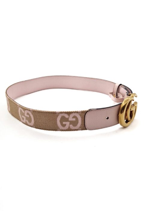 Cintura Gucci Marmont GG in pelle e tessuto