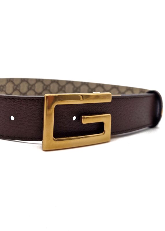 Cintura Gucci Reversibile con G quadro