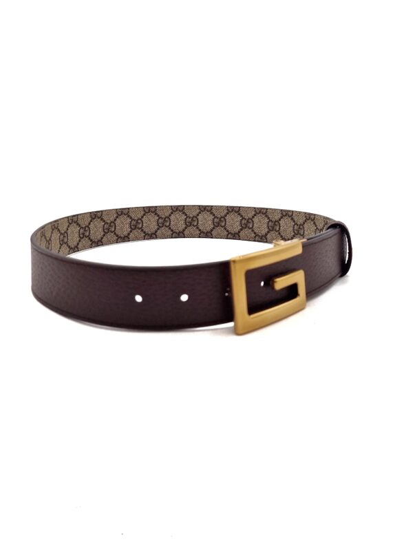 Cintura Gucci Reversibile con G quadro