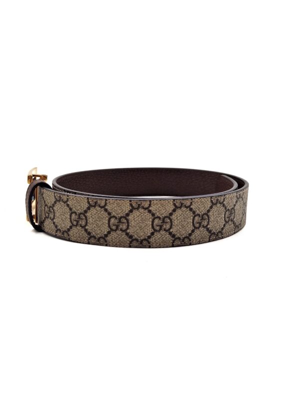 Cintura Gucci Reversibile con G quadro