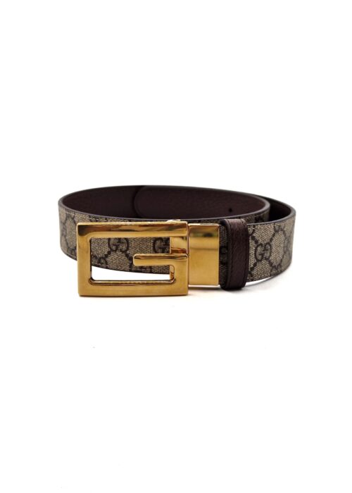 Cintura Gucci Reversibile con G quadro