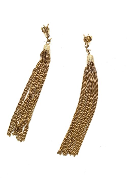 Orecchini Saint Laurent Pendenti con nappe