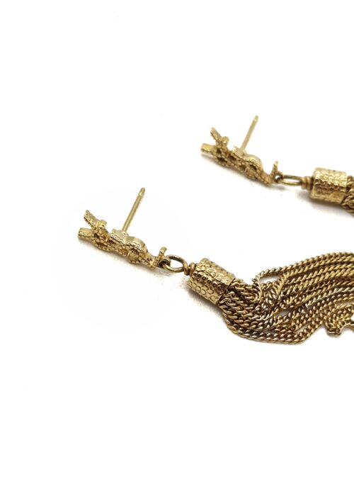 Orecchini Saint Laurent Pendenti con nappe