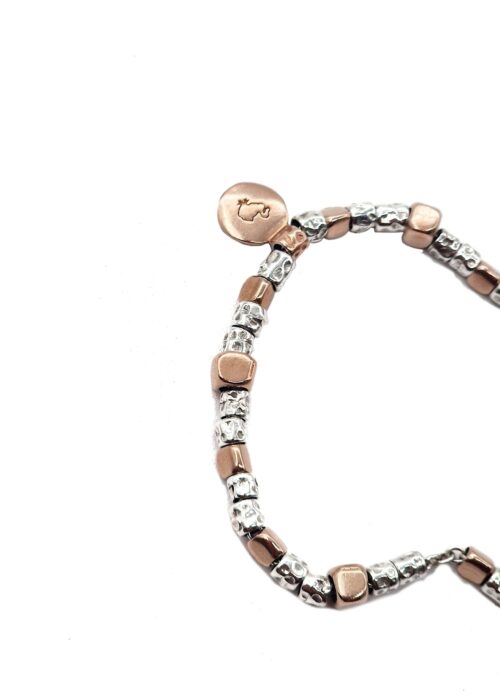 Bracciale DoDo Granelli e Dadi in Oro rosa